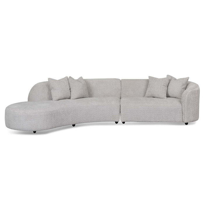 CLC8115-CA Left Chaise Sofa - Light Grey Fleece