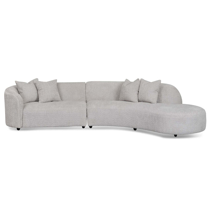 CLC8117-CA Right Chaise Sofa - Light Grey Fleece