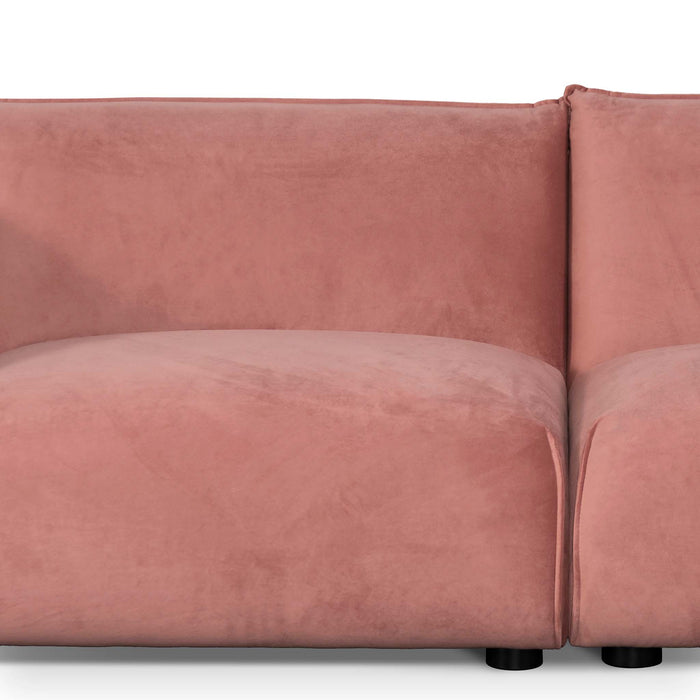 CLC8180-IG 3 Seater Sofa - Blush Pink Velvet With Brass Frame