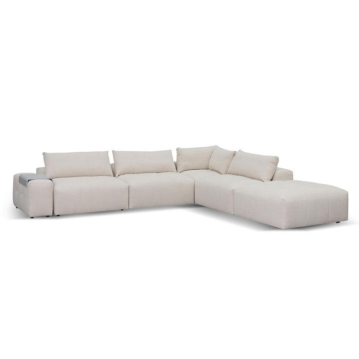 CLC8329-KSO Right Chaise Fabric Sofa - Taupe Beige