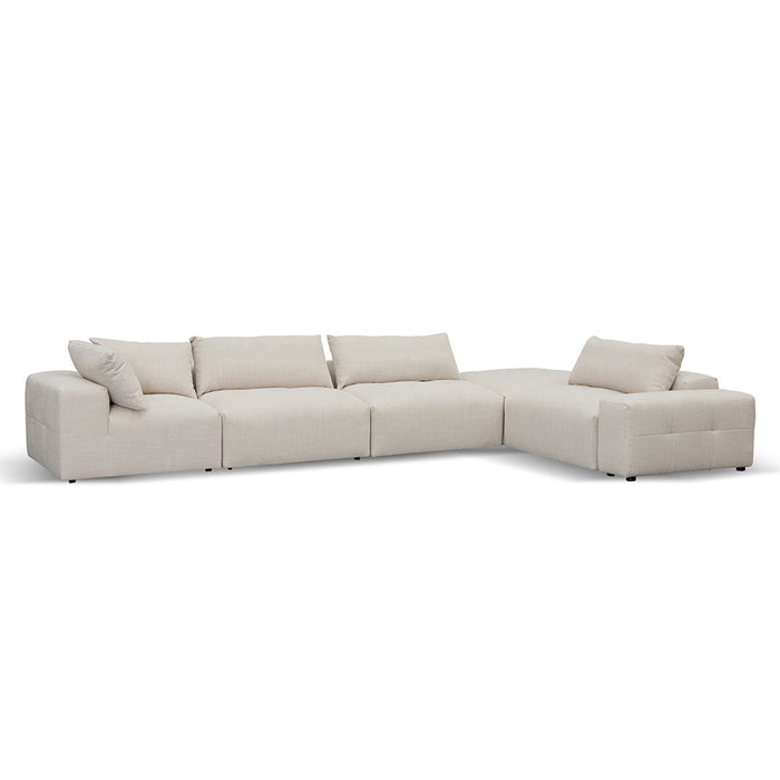 CLC8329-KSO Right Chaise Fabric Sofa - Taupe Beige