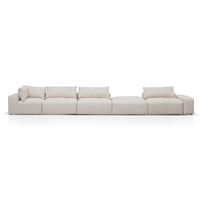 CLC8329-KSO Right Chaise Fabric Sofa - Taupe Beige