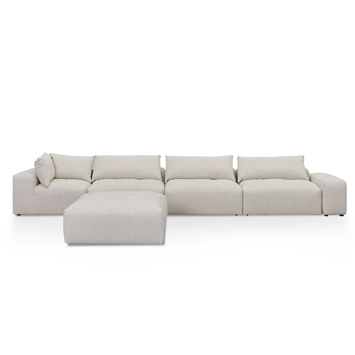 CLC8329-KSO Right Chaise Fabric Sofa - Taupe Beige