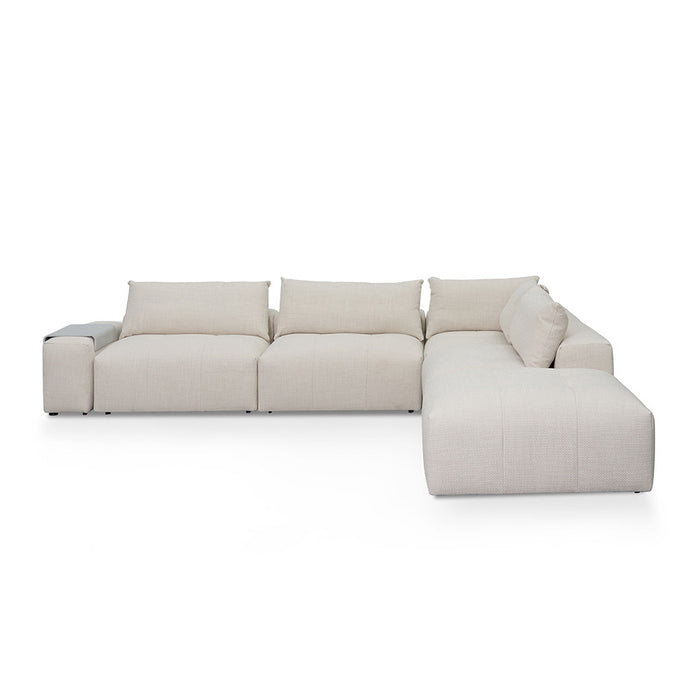 CLC8329-KSO Right Chaise Fabric Sofa - Taupe Beige