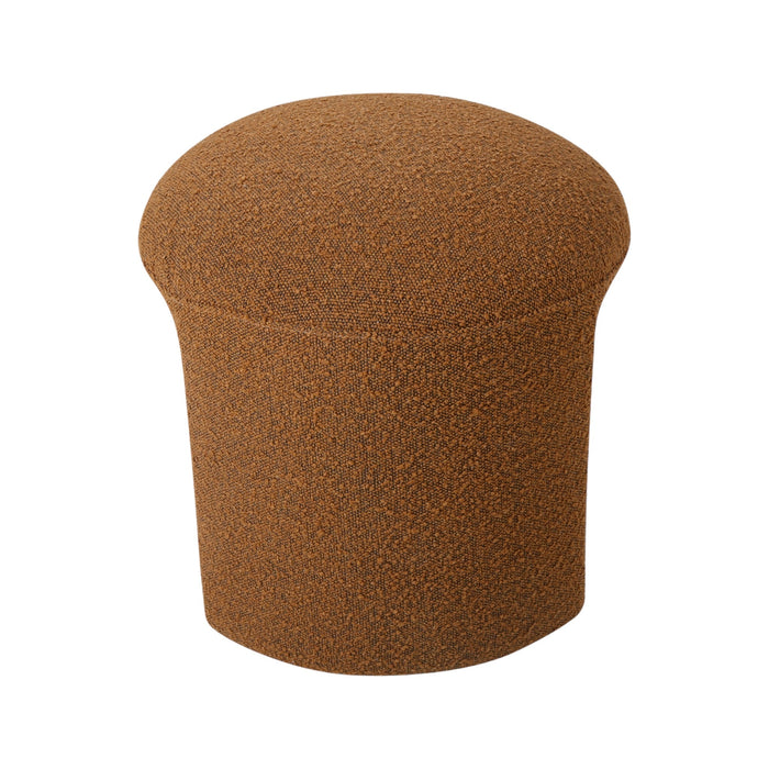 CLC8425-YY Round Ottoman - Brown Boucle