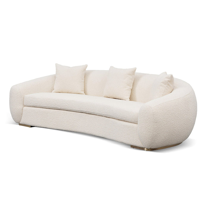 CLC8535-FS 3 Seater Sofa - Ivory White Boucle