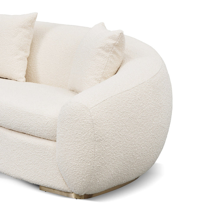 CLC8535-FS 3 Seater Sofa - Ivory White Boucle