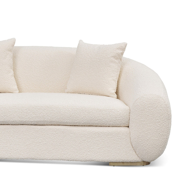 CLC8535-FS 3 Seater Sofa - Ivory White Boucle