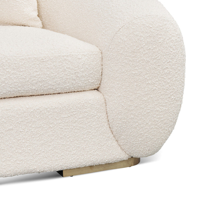 CLC8535-FS 3 Seater Sofa - Ivory White Boucle