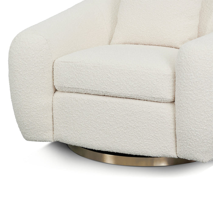 CLC8537-FS Swivel Armchair - Ivory White Boucle