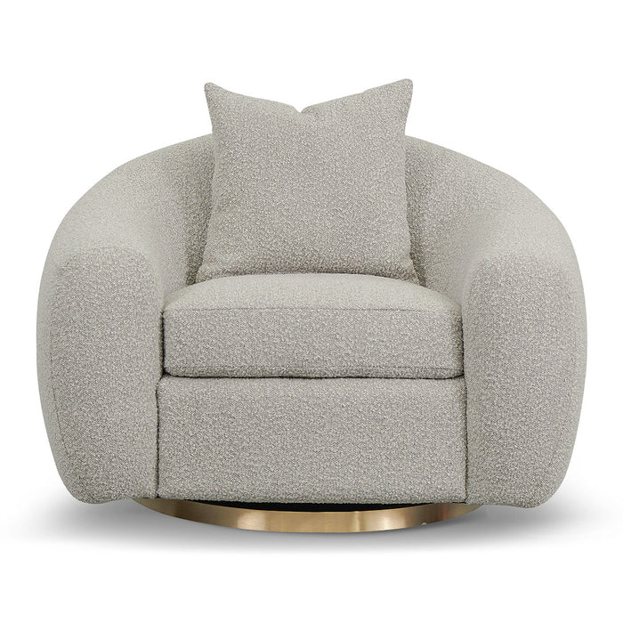 CLC8538-FS Swivel Armchair - Ash Grey Boucle