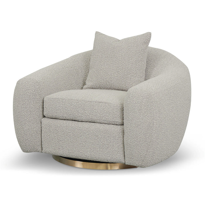 CLC8538-FS Swivel Armchair - Ash Grey Boucle