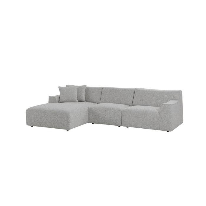 CLC8671-YY 3 Seater Left Chaise Sofa - Clay Grey