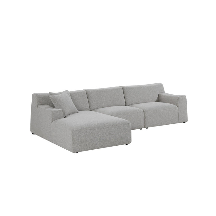 CLC8671-YY 3 Seater Left Chaise Sofa - Clay Grey