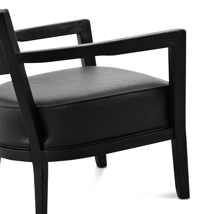 CLC8756-CH PU Armchair - Full Black