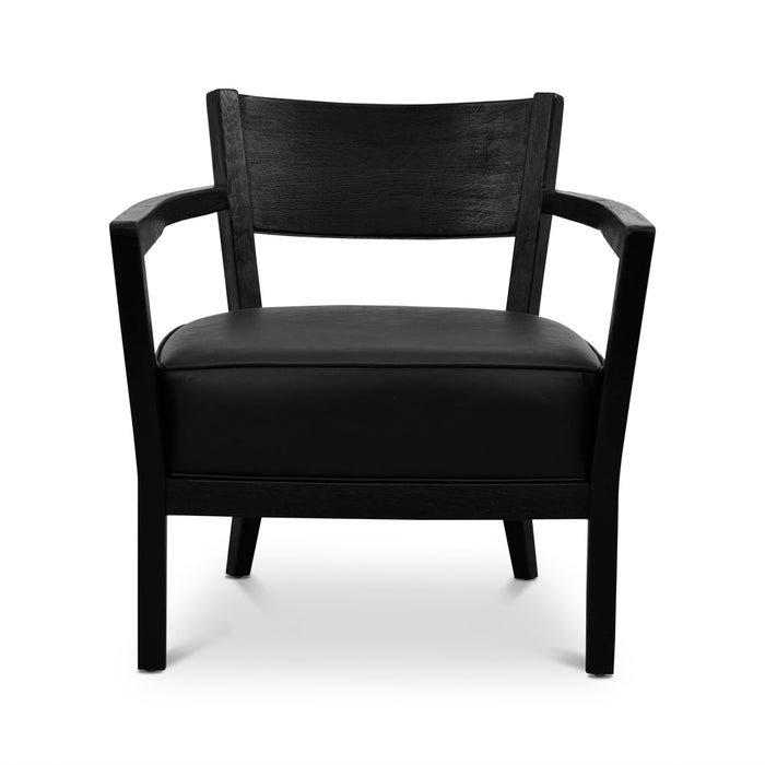 CLC8756-CH PU Armchair - Full Black