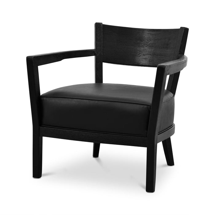 CLC8756-CH PU Armchair - Full Black