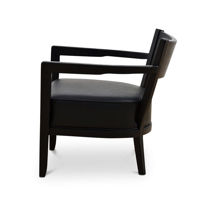 CLC8756-CH PU Armchair - Full Black