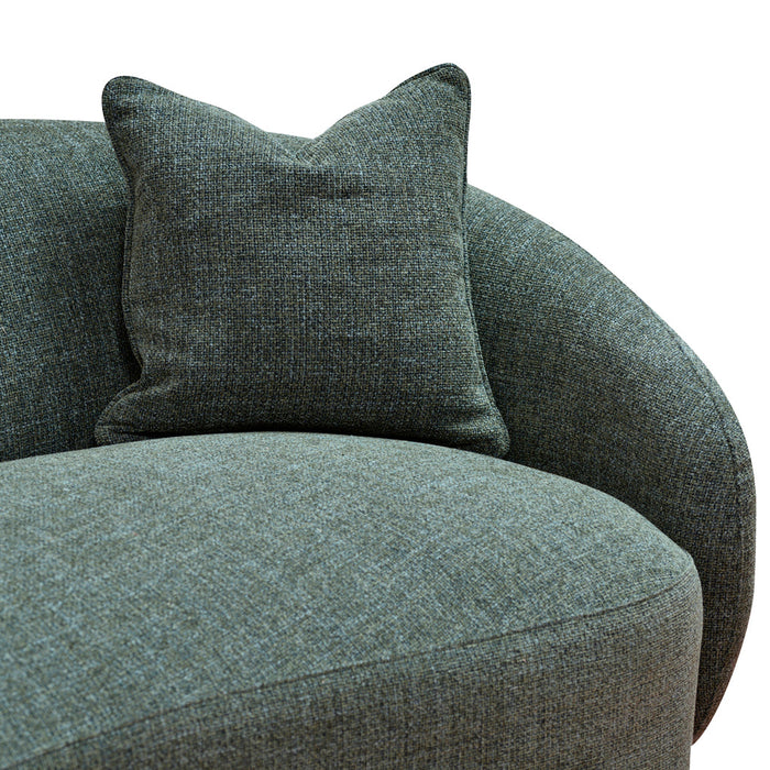 Trevor 3 Seater Fabric Sofa -  Moss Green