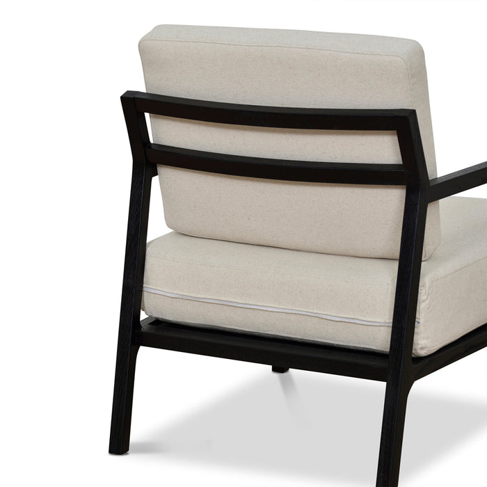 CLC8807-LJ Black Elm Armchair - Light Beige