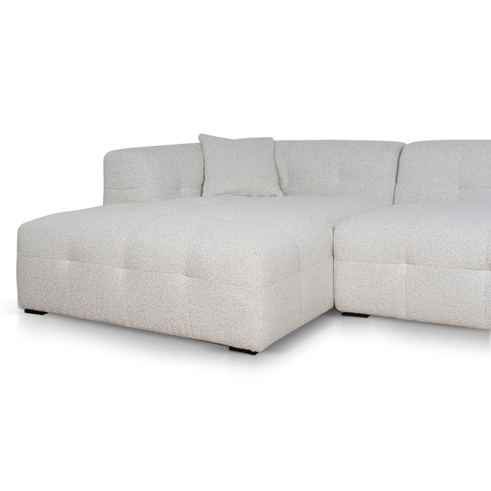 CLC8840-CA 4 Seater Left Chaise Sofa - Pearl Boucle