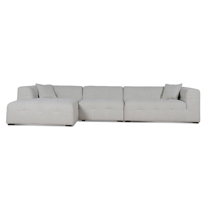 CLC8840-CA 4 Seater Left Chaise Sofa - Pearl Boucle