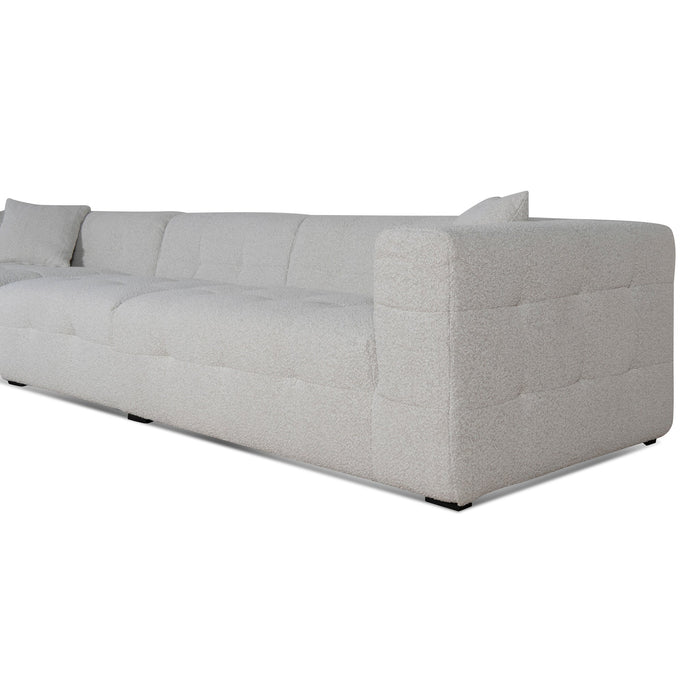 CLC8840-CA 4 Seater Left Chaise Sofa - Pearl Boucle