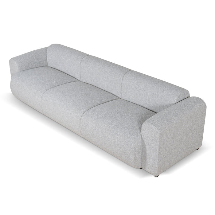 CLC8842-BS 4 Seater Fabric Sofa - Silver Grey Boucle