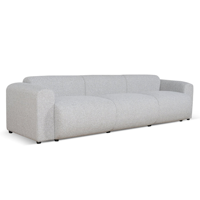 CLC8842-BS 4 Seater Fabric Sofa - Silver Grey Boucle