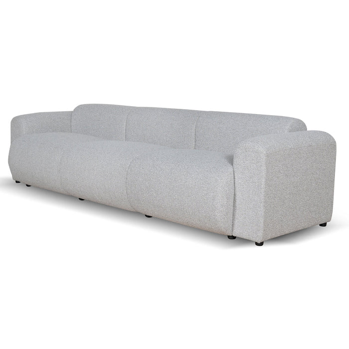 CLC8842-BS 4 Seater Fabric Sofa - Silver Grey Boucle