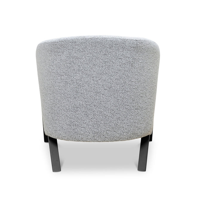 CLC8847-IG Fabric Armchair - Light Grey Fleck - Black Oak