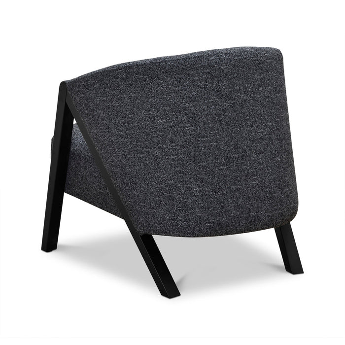 CLC8848-IG Fabric Armchair - Dark Grey Fleck - Black Oak