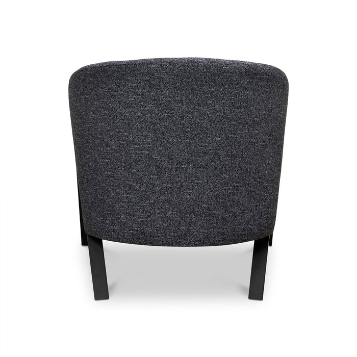 CLC8848-IG Fabric Armchair - Dark Grey Fleck - Black Oak