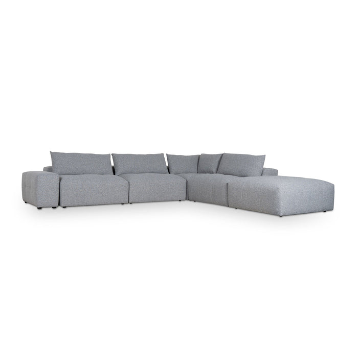 CLC8862-KSO Right Chaise Fabric Sofa - Glacier Grey