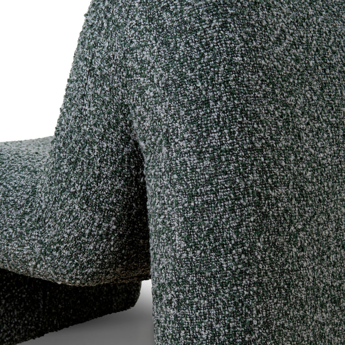 Saini Fabric Lounge Chair - Green Boucle