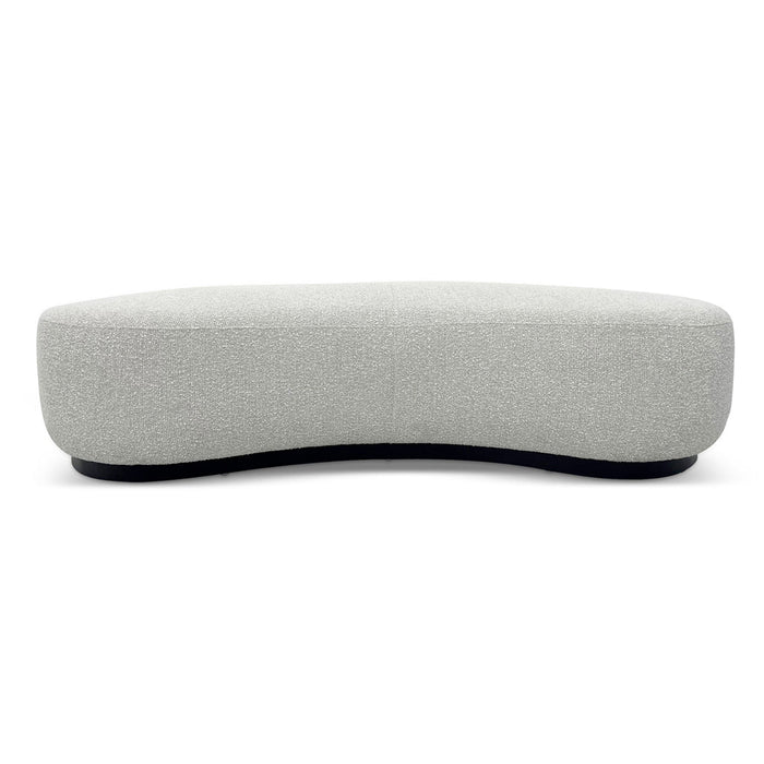 CLC8947-BS 1.8m Long Ottoman - Pearl Grey Boucle