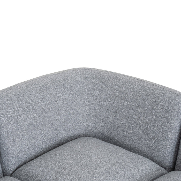 Gosling Right Chaise Modular Sofa - Glacier Grey