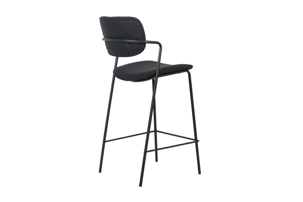 Lucia Bar Stool Black (Set of 2)