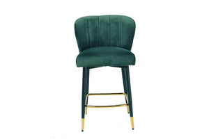 Lexus Velvet Bar Stool Emerald (Set of 2)