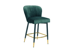 Lexus Velvet Bar Stool Emerald (Set of 2)