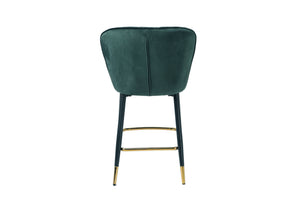 Lexus Velvet Bar Stool Emerald (Set of 2)