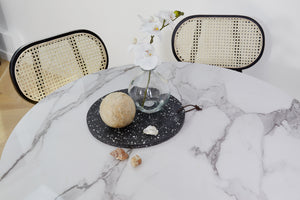 Lilly Dining Table Marble Effect White Sevella