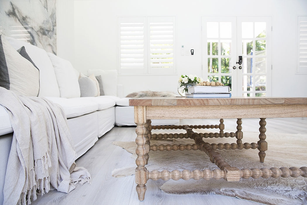 Stradbroke Bobbin Coffee Table - Plain Top