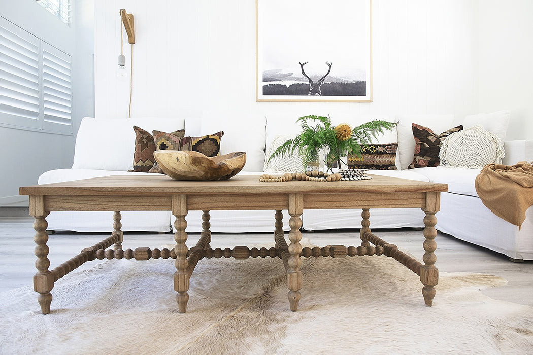 Stradbroke Bobbin Coffee Table - Herringbone top