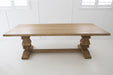 Newport Pedestal Table - 240cm - Weathered Oak 240cm