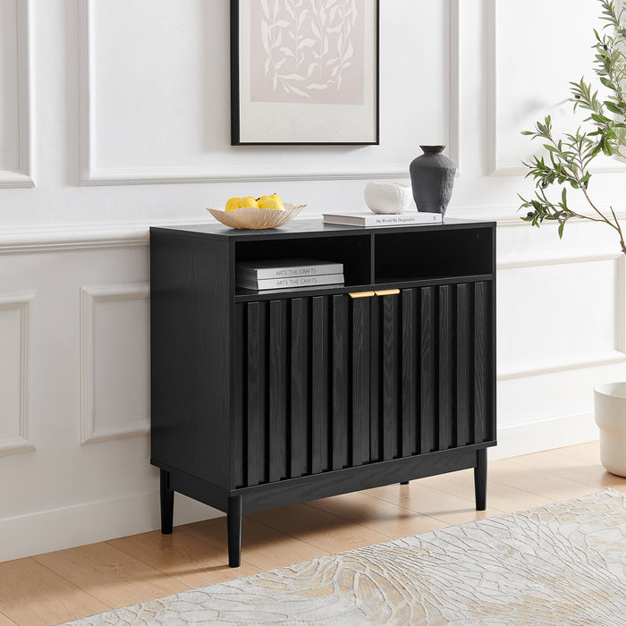 Linda 2 Door Buffet Cabinet In Black