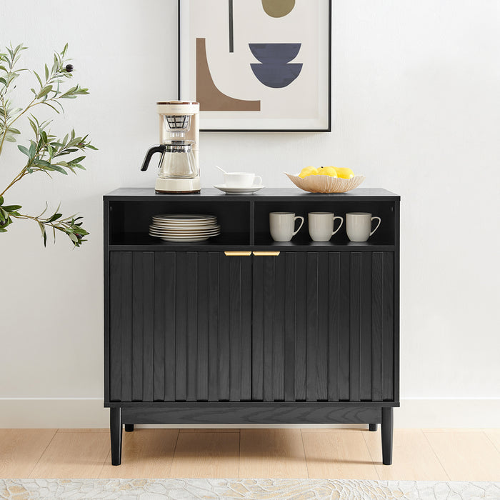 Linda 2 Door Buffet Cabinet In Black