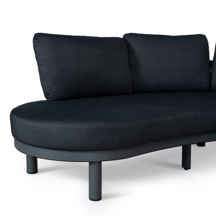 Olivan 2pcs Outdoor Corner Lounge Set - Royal Dark Grey