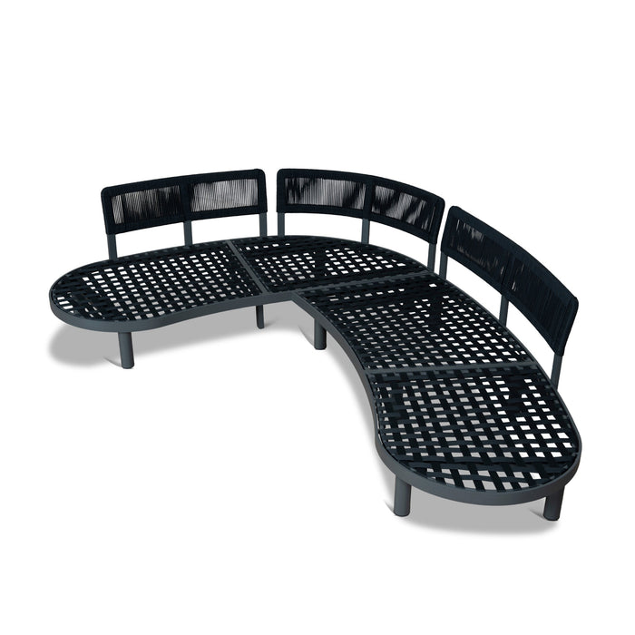 Olivan 2pcs Outdoor Corner Lounge Set - Royal Dark Grey