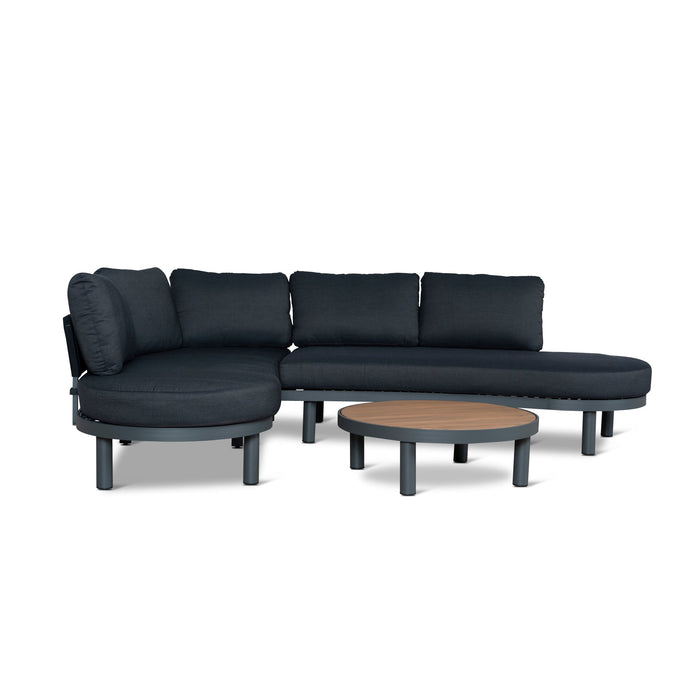 Olivan 2pcs Outdoor Corner Lounge Set - Royal Dark Grey